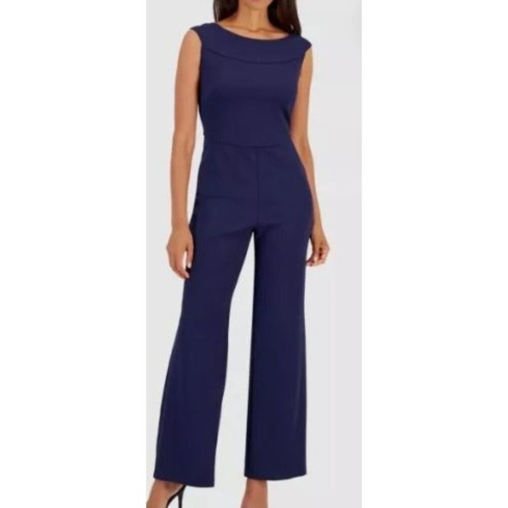 Connected Apparel Size 16 Scoop Neckline  Professional Jumpsuit Zipper Closure